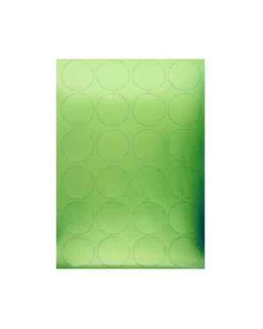 15 Stickers Couleur Verte - Diamètre 5.5cm