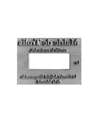 Empreinte seule pour Tampon Dateur Trodat Metal Line 5480 - 68x47mm