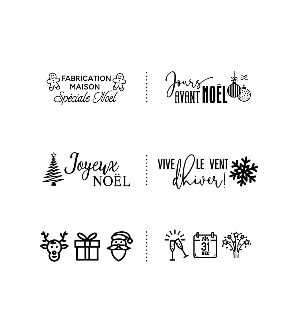 Tampon Trodat Vintage 'Fait Maison' - 6 Phrases + Encreur 3 Couleurs, Idéal Scrapbooking Et Créations !