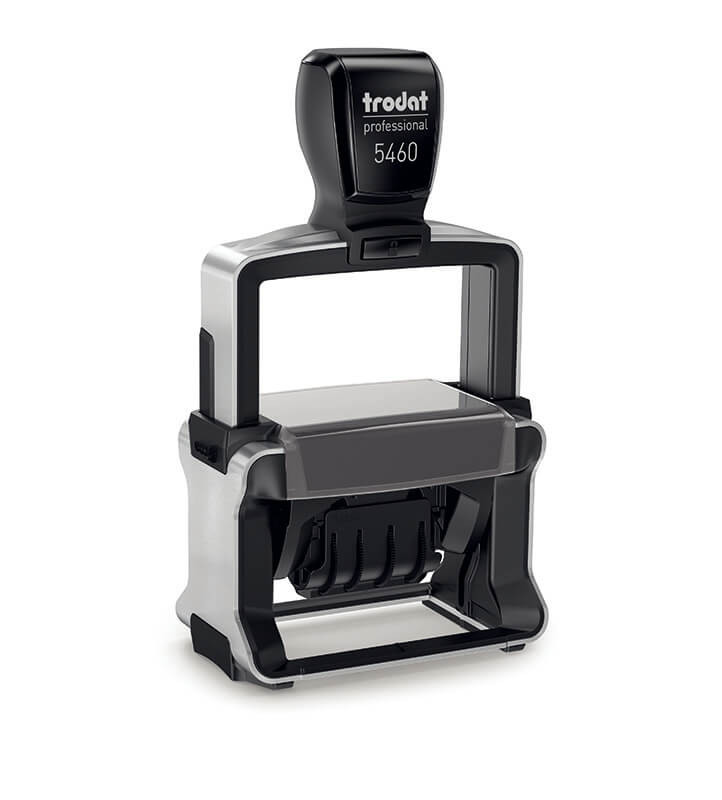 Tampon Dateur "PAYÉ LE/BANQUE" Trodat Metal Line 5460L20