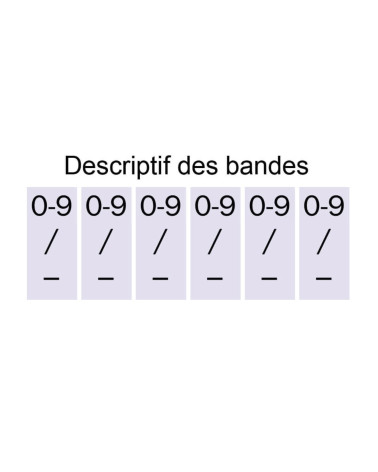 empreinte de Tampon Numéroteur Trodat, 6 Bandes, 20x3,8mm