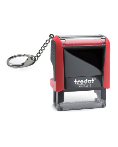 Tampon Personnalisé porte-clés 4910TA, 26x9mm, 2 lignes