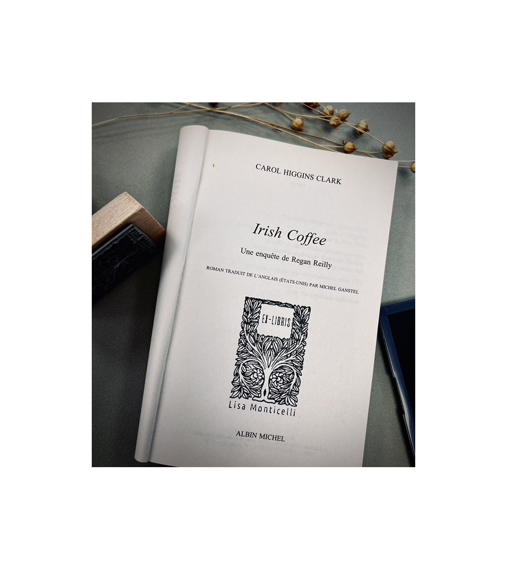 Tampon en Bois Ex-libris "Arbre de vie"