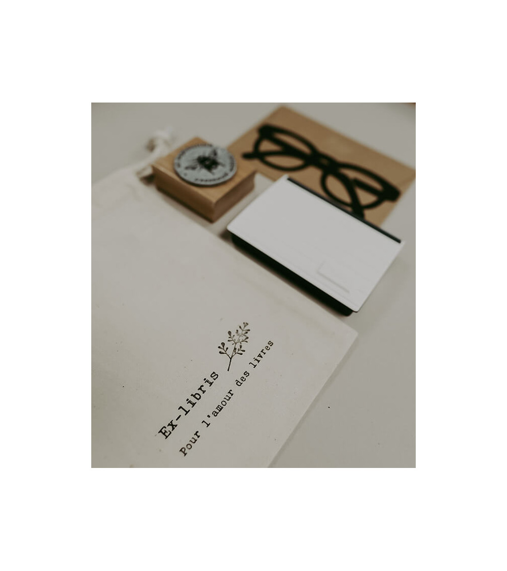 Tampon animaux Abeille en bois - Ecriture et tampon