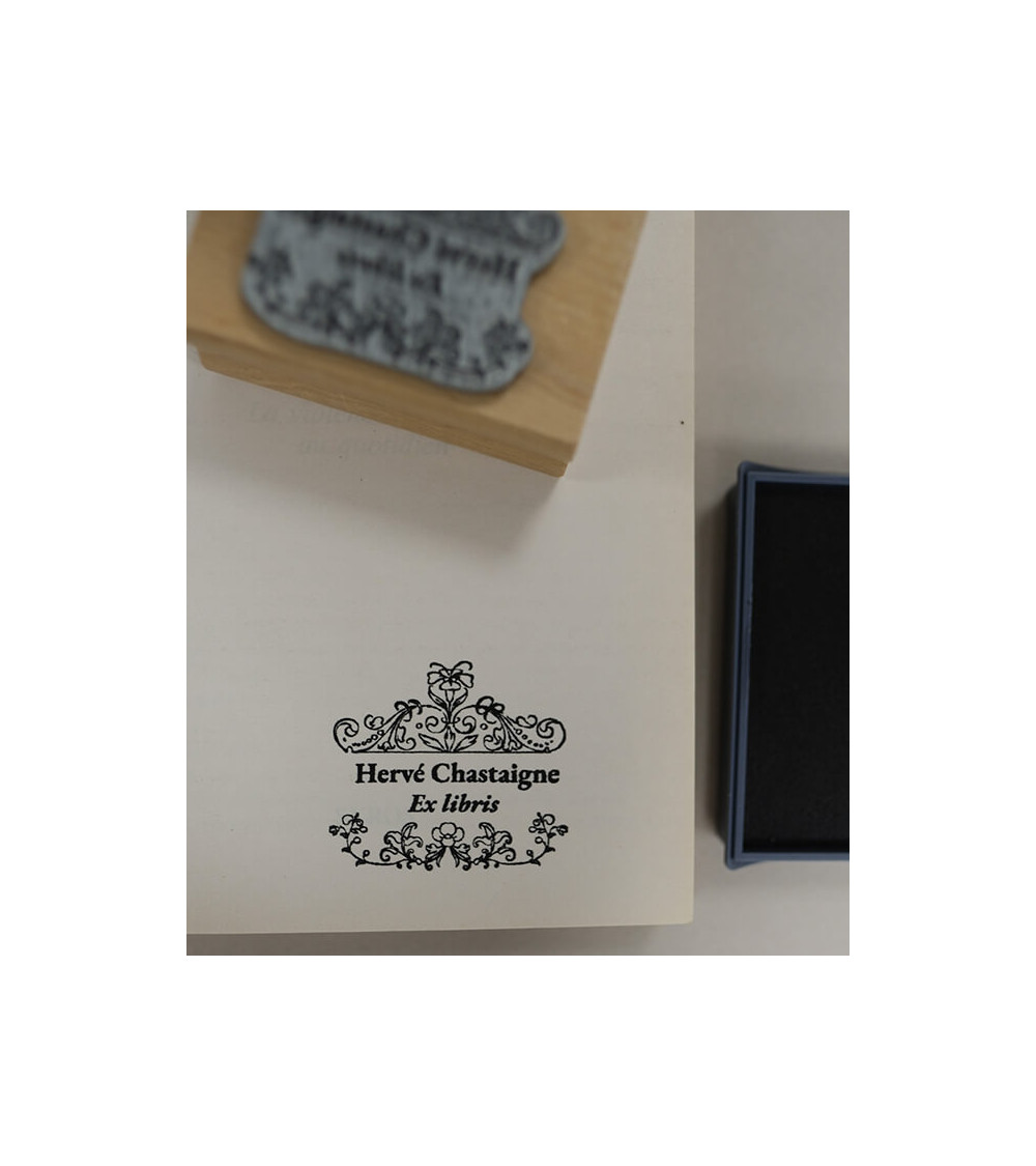 Tampon en Bois Ex-libris "Arabesque"