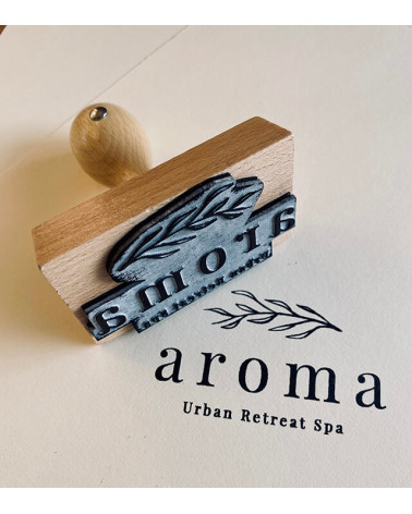 Tampon en Bois Personnalisé - Max. 75 x 45 mm