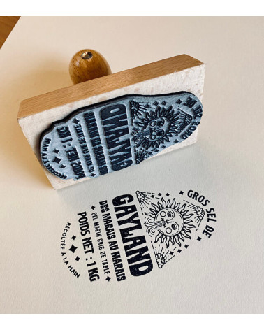 Tampon en Bois Personnalisé - Max. 85 x 50 mm