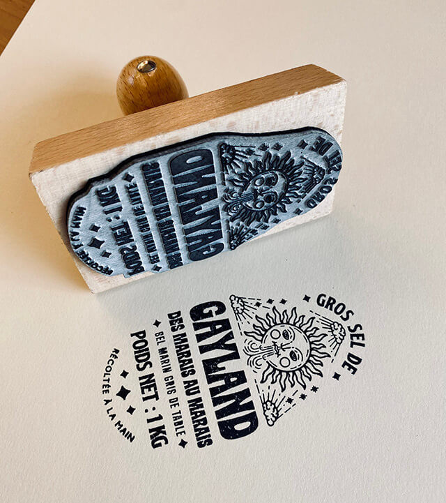 Tampon en Bois Personnalisé - Max. 85 x 50 mm