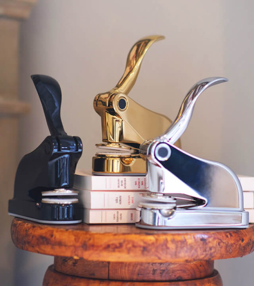 Timbre à sec Ex-libris modèle "Bouquet"