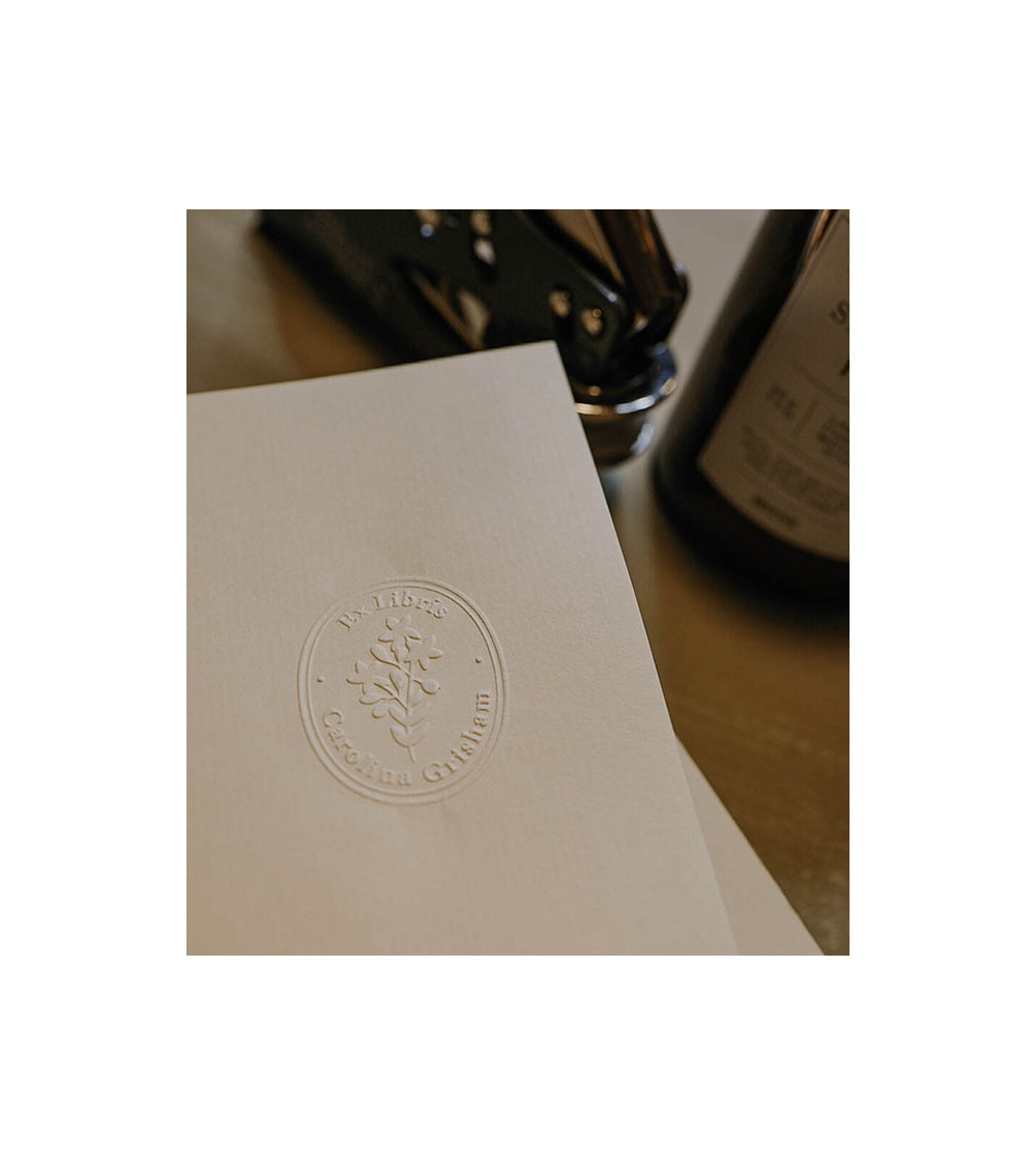 Timbre à sec Ex-libris modèle "Bouquet"