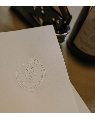 Timbre à sec Ex-libris modèle "Bouquet"
