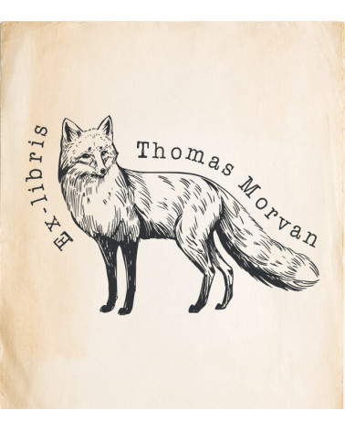 Tampon en Bois Ex-libris "Renard"