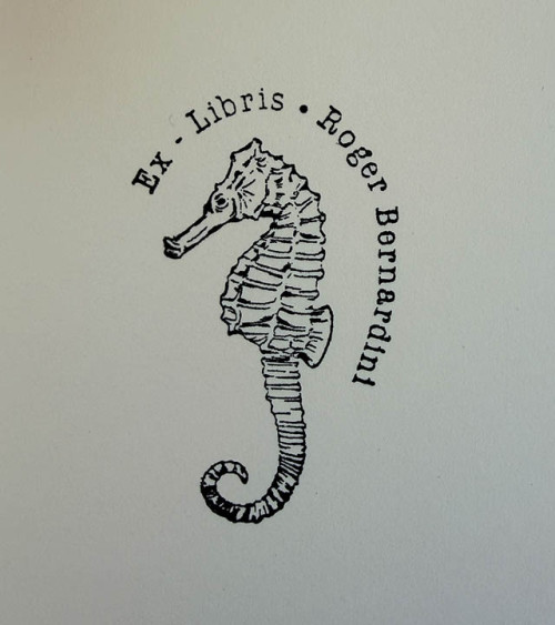 Tampon en Bois Ex-libris "Hippocampe"