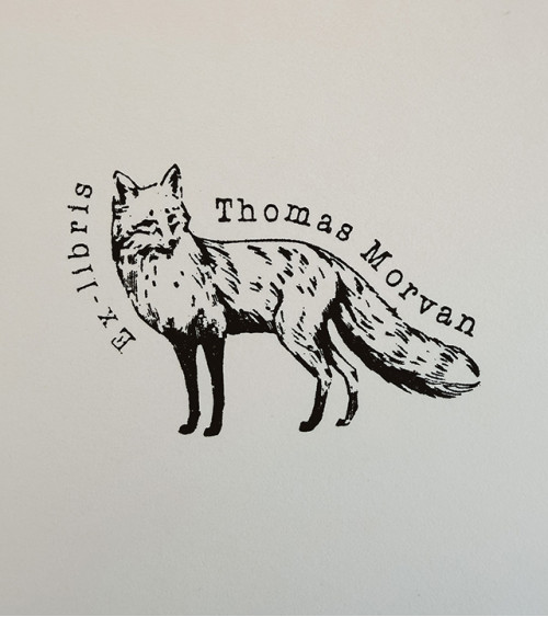 Tampon en Bois Ex-libris "Renard"