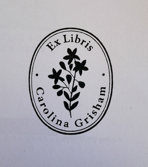 Tampon en Bois Ex-libris "Bouquet"