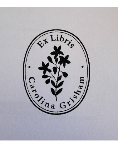 Tampon en Bois Ex-libris "Bouquet"
