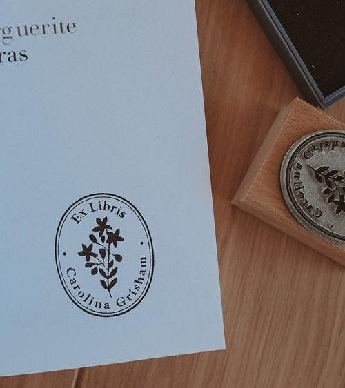 Tampon en Bois Ex-libris "Bouquet"