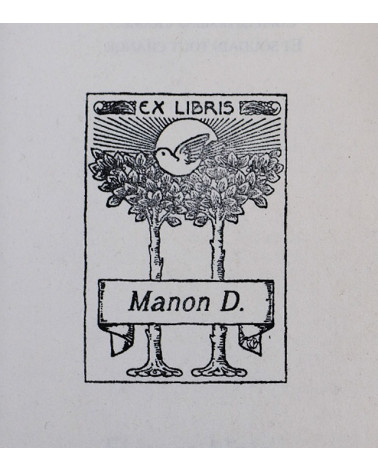 Tampon en Bois Ex-libris "Printemps"