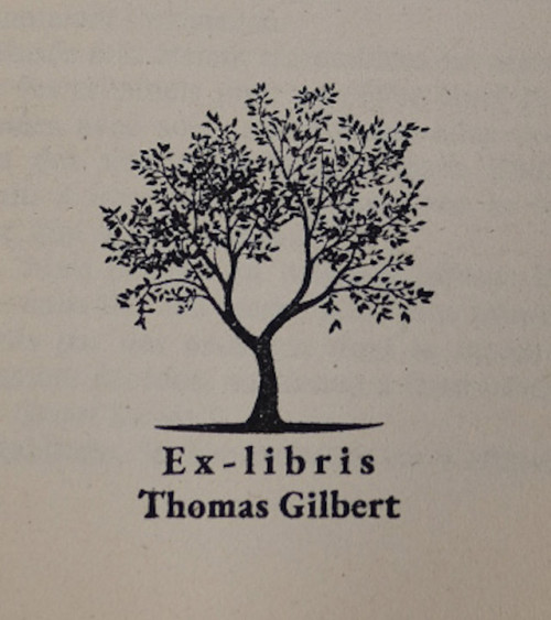 Tampon en Bois Ex-libris "Chêne" exemple livre tamponné