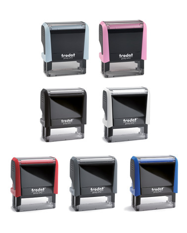 Tampon Trodat Printy 4910, 26x9mm, 2 lignes- Couleurs de monture