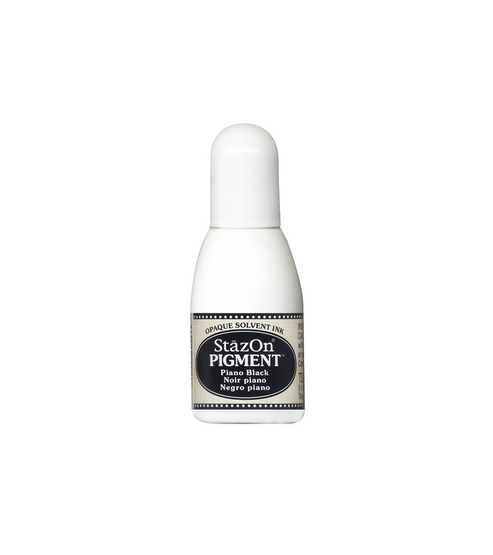 Flacon de Recharge pour Encreur Stazon Pigment | Noir Piano | 15ml