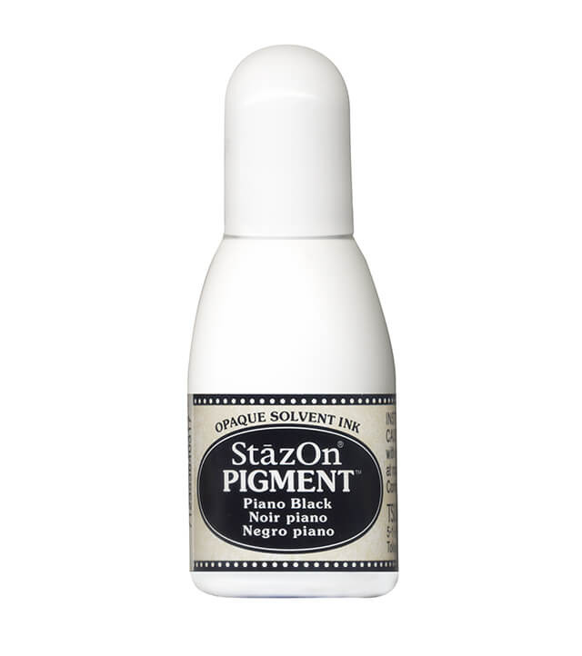 Flacon de Recharge pour Encreur Stazon Pigment | Noir Piano | 15ml