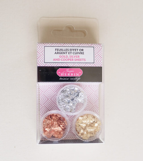 Boîtes feuilles effet Or, Argent, Cuivre, pour carterie créative