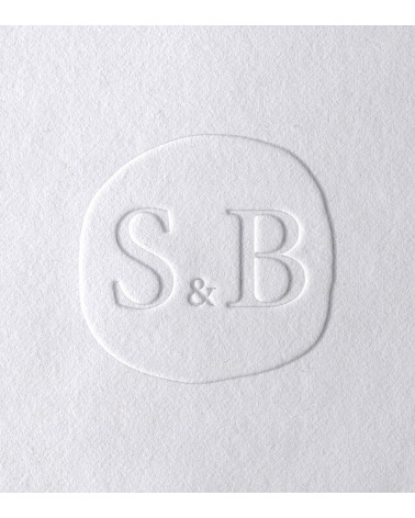 Timbre à Sec Initiales Mariage | N° 2