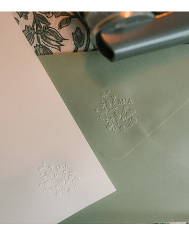 Timbre à Sec Initiales Mariage | N° 5