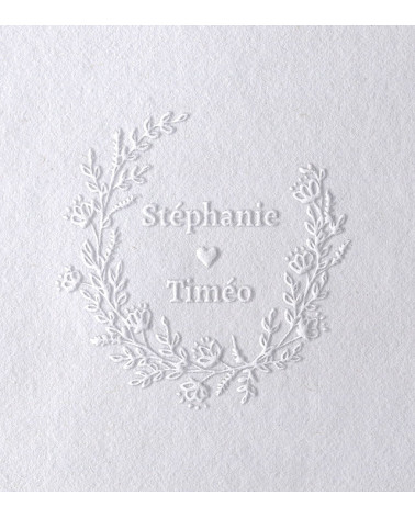 Timbre à Sec Initiales Mariage | N° 6