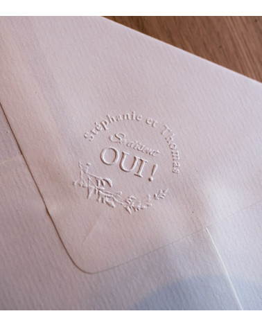 Timbre à Sec Initiales Mariage | N°10