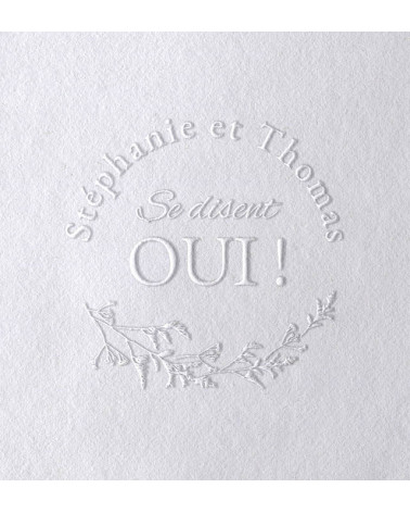 Timbre à Sec Initiales Mariage | N°10