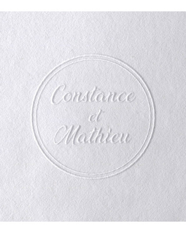 Timbre à Sec Initiales Mariage | N° 4