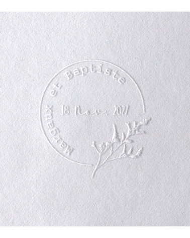 Timbre à Sec Initiales Mariage | N°11