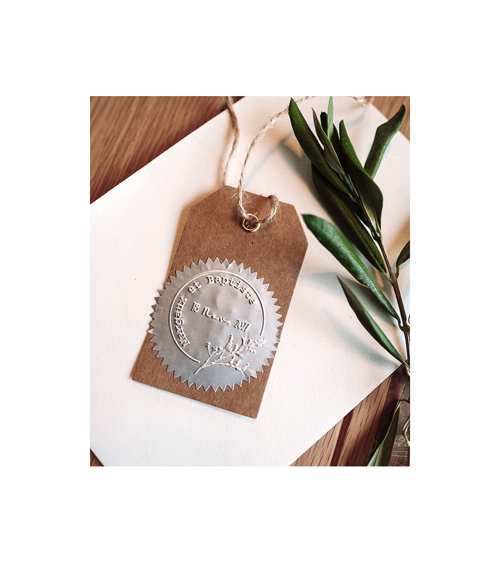 Timbre à Sec Initiales Mariage | N°11