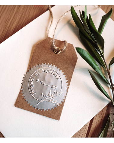 Timbre à Sec Initiales Mariage | N°11