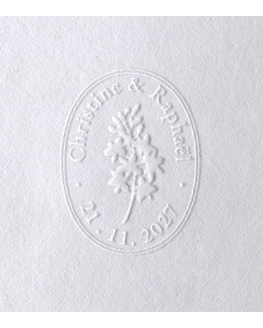Timbre à Sec Initiales Mariage | N° 1