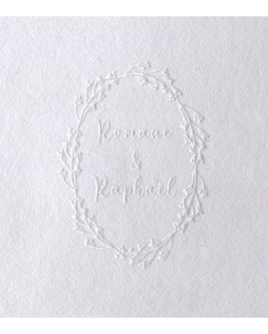 Timbre à Sec Initiales Mariage | N°15