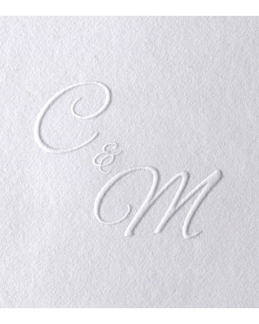 Timbre à Sec Initiales Mariage | N°19