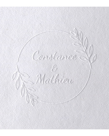 Timbre à Sec Initiales Mariage | N°20