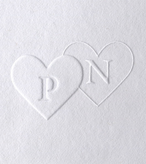 Timbre à Sec Initiales Mariage | N°21