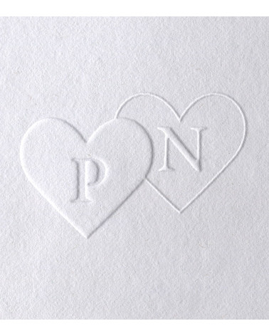 Timbre à Sec Initiales Mariage | N°21