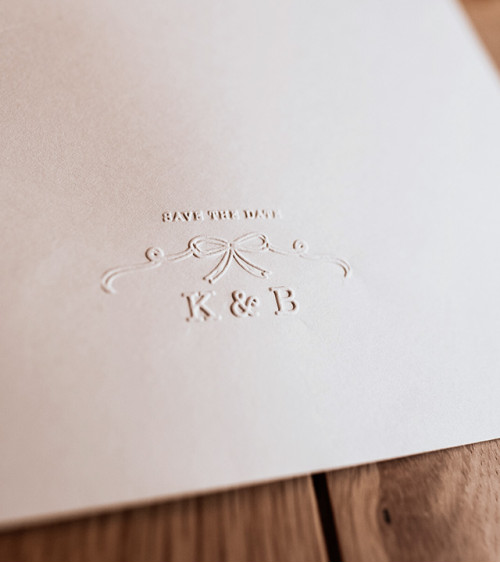 Timbre à Sec Initiales Mariage | N°22