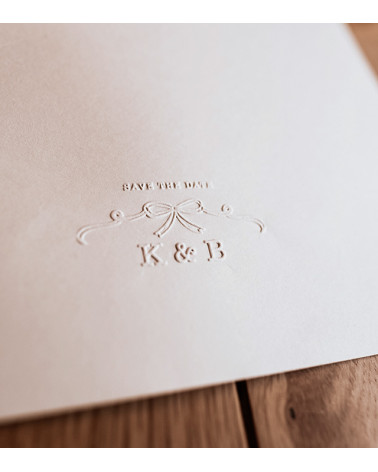 Timbre à Sec Initiales Mariage | N°22