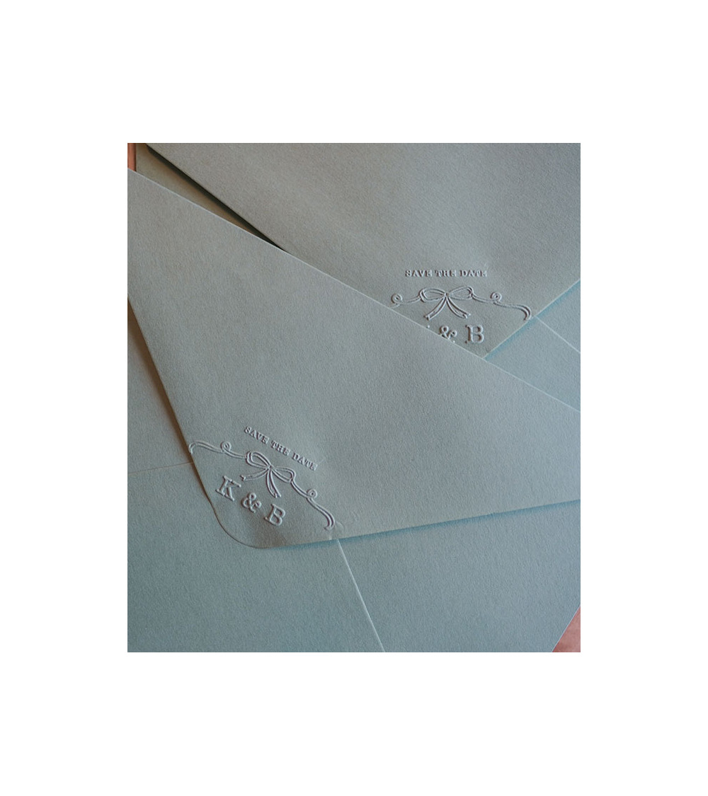 Timbre à Sec Initiales Mariage | N°22