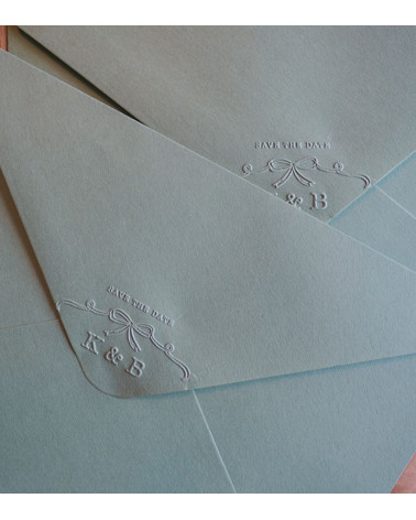 Timbre à Sec Initiales Mariage | N°22