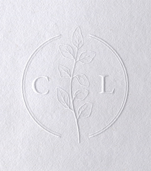 Timbre à Sec Initiales Mariage | N°23