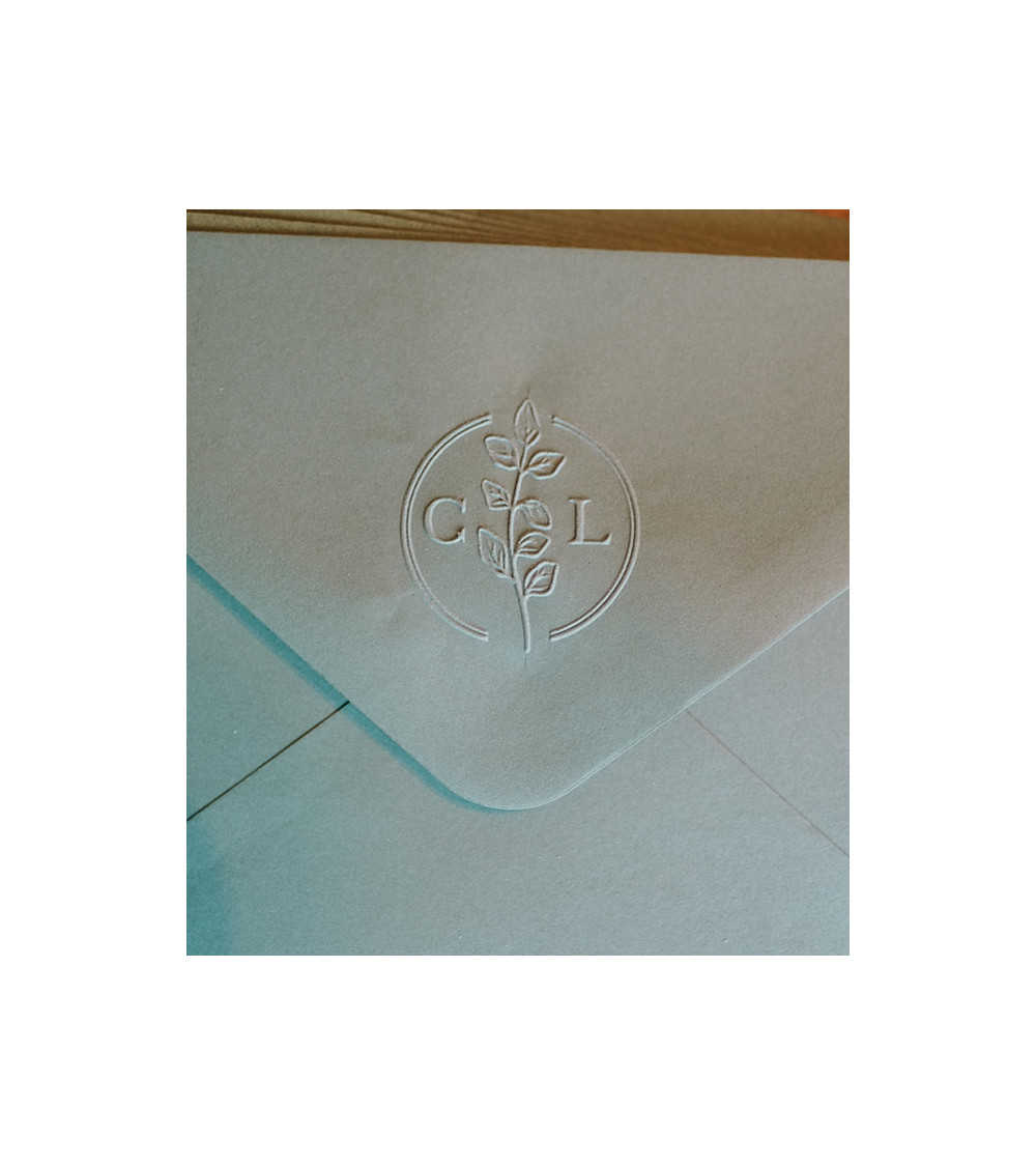 Timbre à Sec Initiales Mariage | N°23