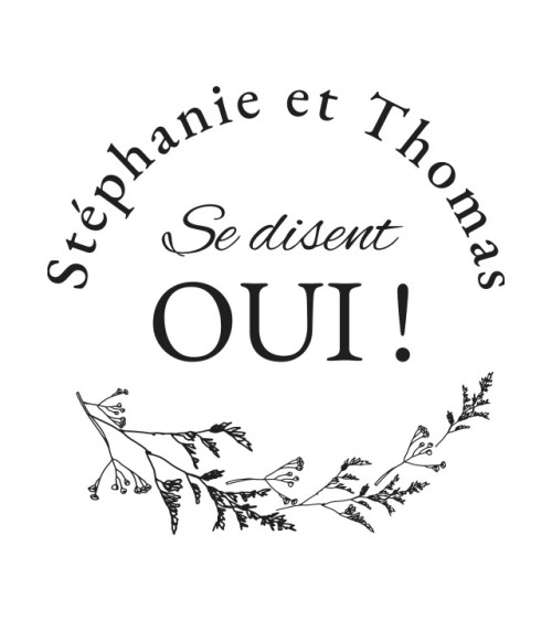 Tampon Mariage prénoms.