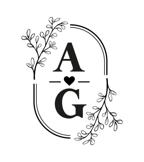 Tampon Mariage personnalisé avec vos Initiales pour des faire parts.